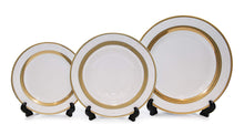 Royalty Porcelain "Queen" 20-Pc White & Gold Dinnerware Set, Service for 4