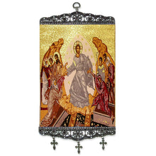 (D) Easter Pascha Large Tapestry Icon Banner - 17"x4" - Religious Wall Art for Home Decor and Celebrations