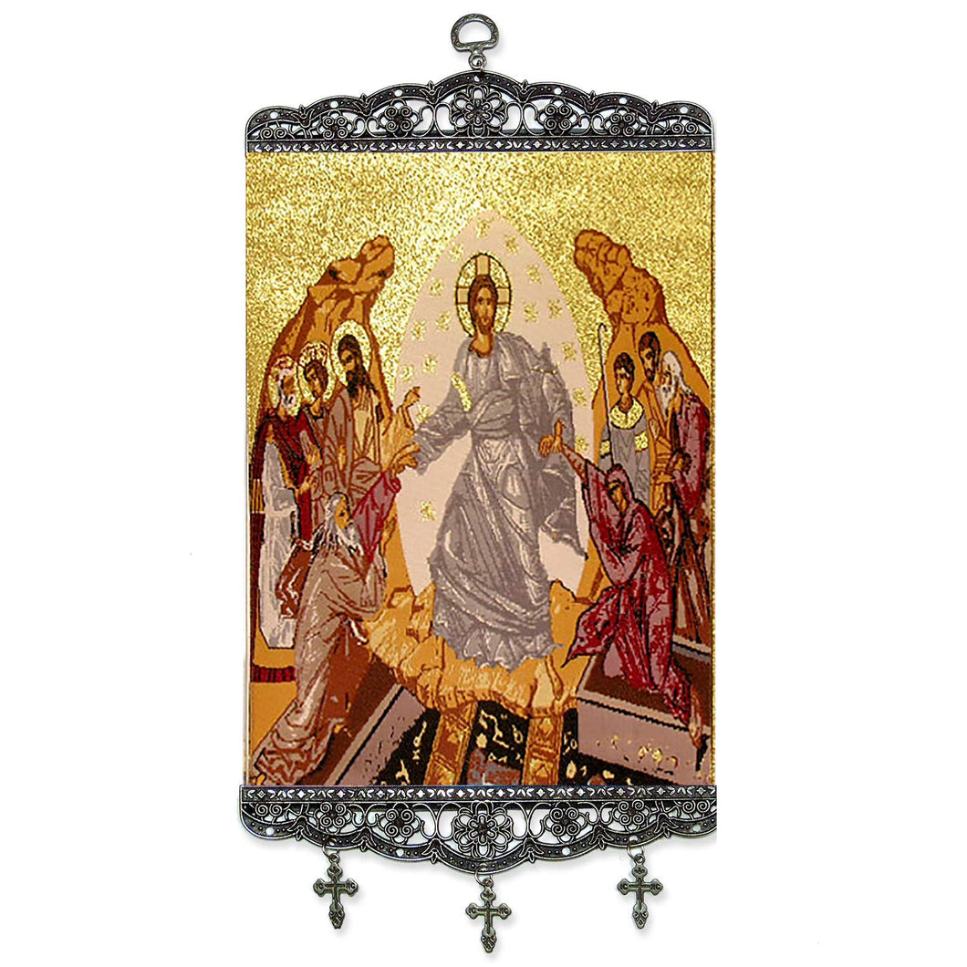 (D) Easter Pascha Large Tapestry Icon Banner - 17