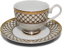 Royalty Porcelain "Regency" 5pc White & Gold Dinnerware Set, 24K Gold-Plated, Service for 1, Porcelain