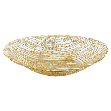 (D) Handcrafted Glass Serving Oval Bowl 15