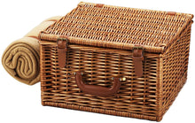 (D) Cheshire Picnic Basket for 2 with Blanket, Equipped for Outdoor (Green)