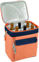 (D) Beverage and Food Cooler, Picnic Backpack Bag with Corkscrew (Orange)