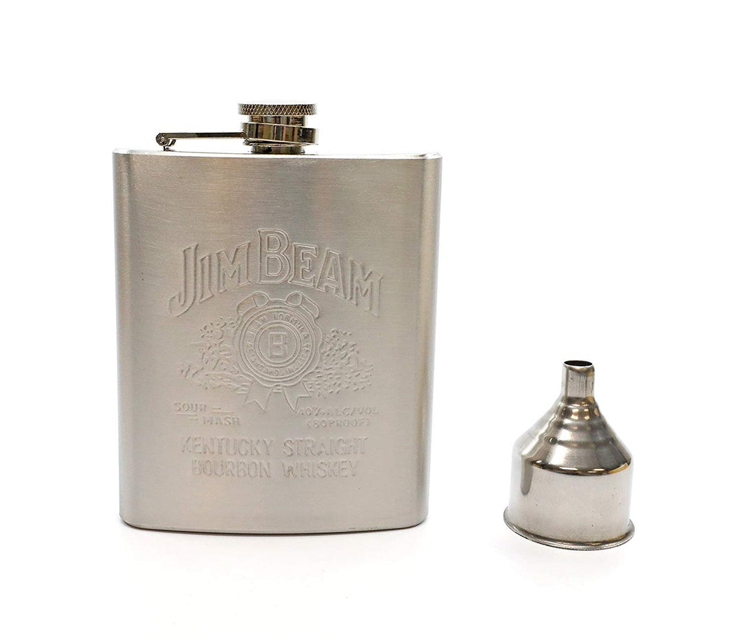 Denizli Stainless Steel Alcohol Flask with Funnel (7 Oz, JB)