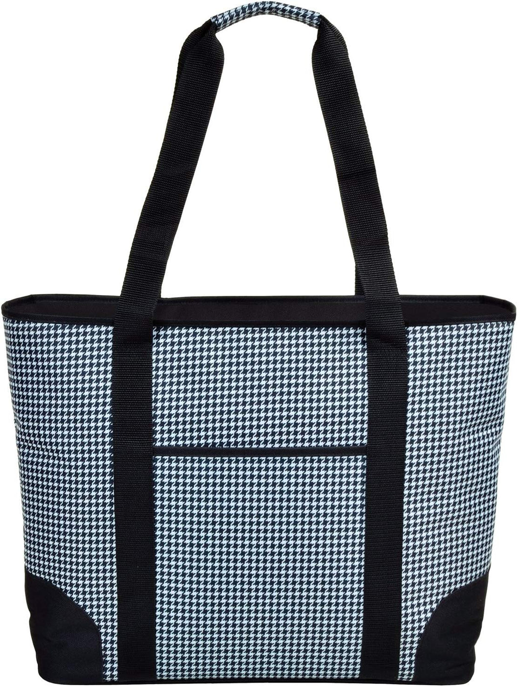 (D) Extra Large Insulated Cooler Tote, Picnic Backpack (Houndstooth)