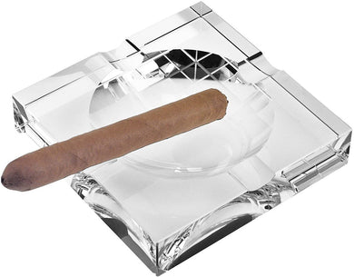 (D) Hand Cut Crystal Marijuana Leaf Ash Tray 5