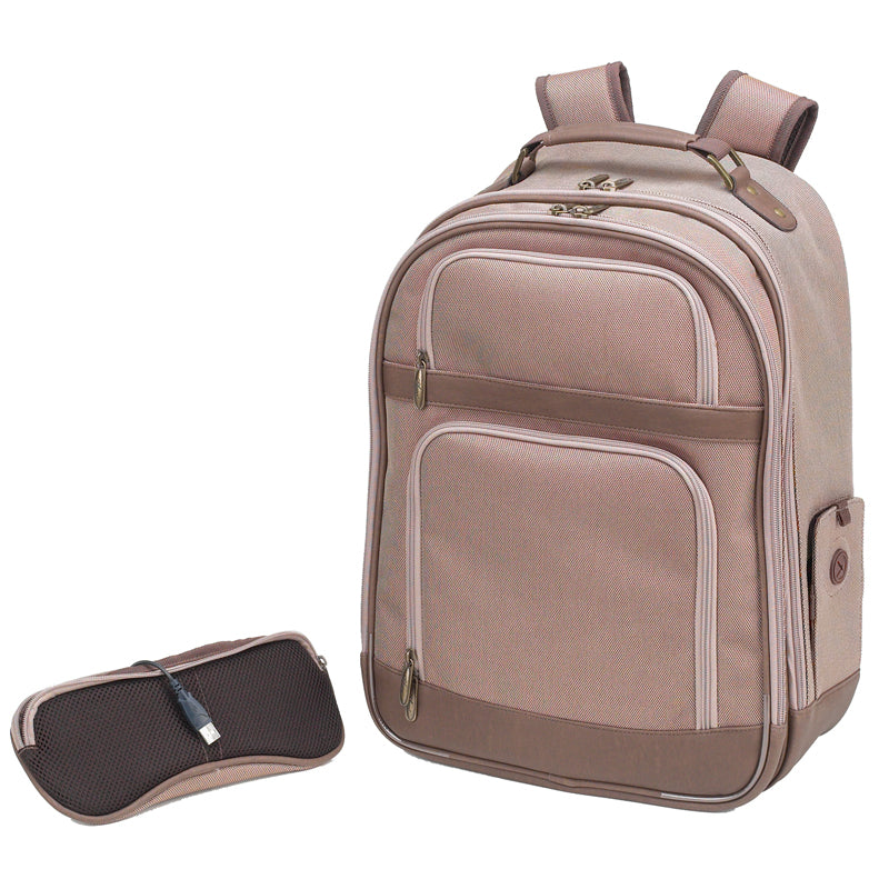 (D) Computer Backpack High School Bags Fit 16 Inch Laptops (Pink)