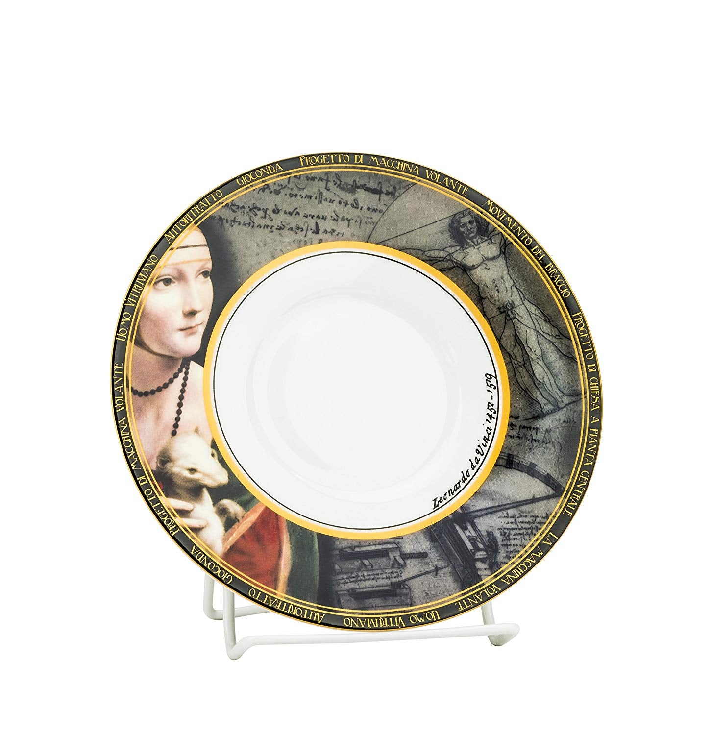 Carmani Painters Tea or Coffe Cup, Leonardo Da Vinci Porcelain Collection (Lady)