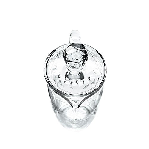 Neman Glassworks, 34-Oz Russian Crystal Pitcher, Vintage Glass Beverage Carafe