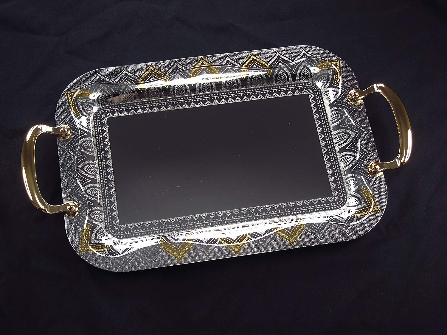 Denizli Serveware JS Silver Art Collection Stainless Steel Tray SS889-1190