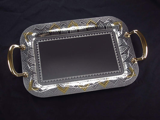 Denizli Serveware JS Silver Art Collection Stainless Steel Tray SS889-1190