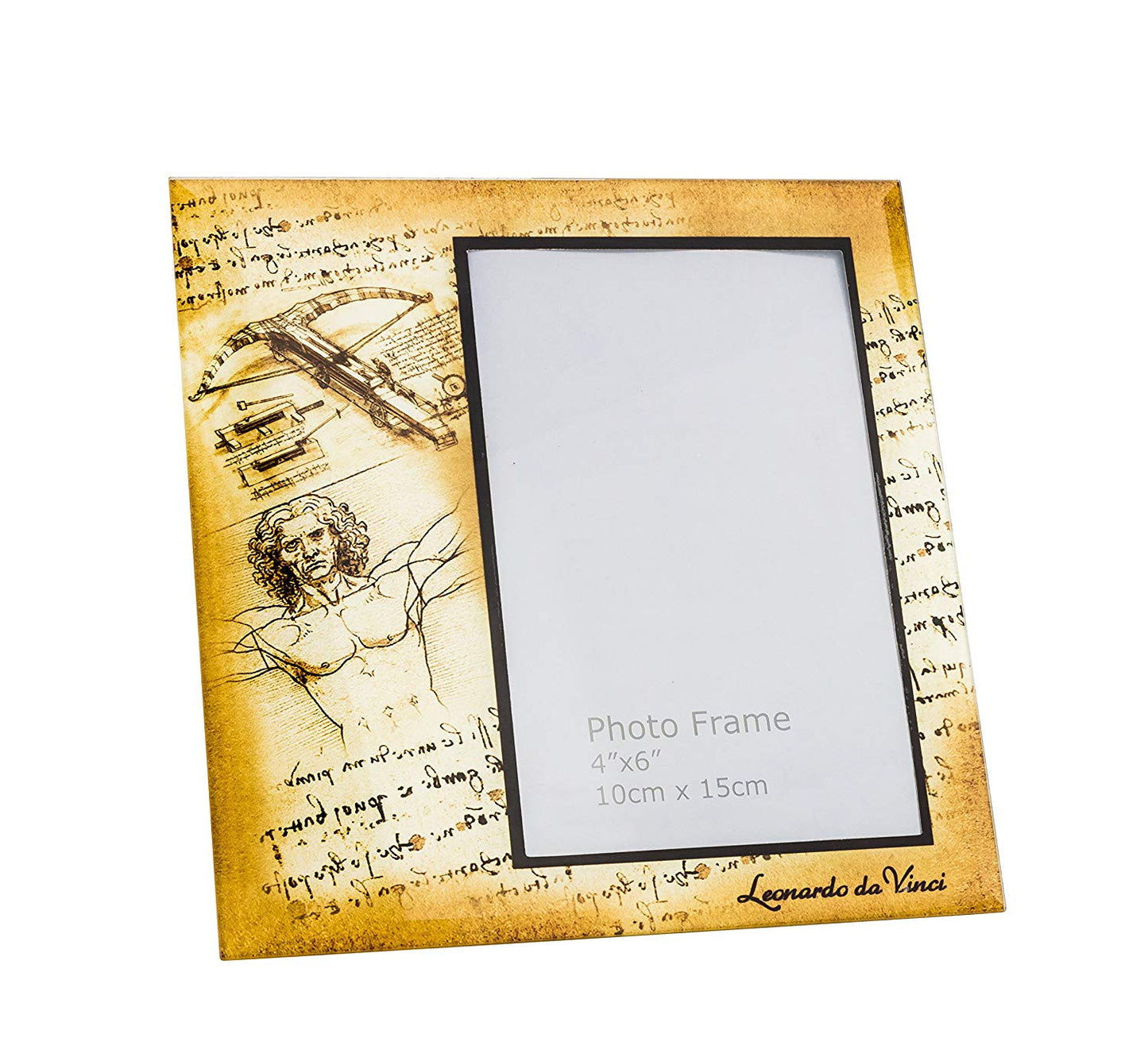 Carmani Painters 7" Glass Photo Frame, Da Vinci Collection (Vitruvian man)