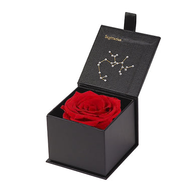 (D) Luxury Long Lasting Roses in a Box, Preserved Flowers, Zodiac Gift (Saggitarius)