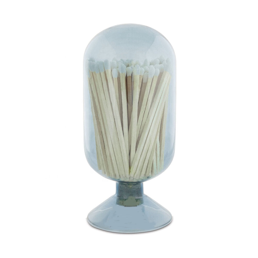 (D) Judaica Glass Bottle Matches Holder with Striker