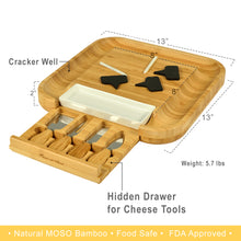(D) Bamboo Cheese Board, Wooden Board with Tools, Chalk and Bowl