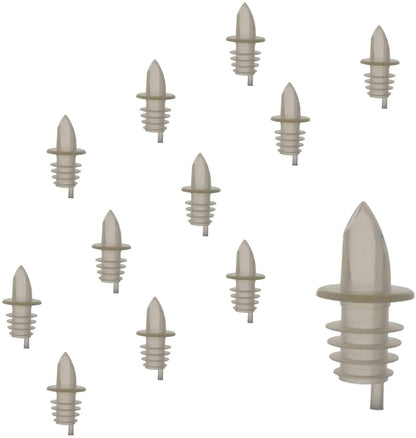 Free Flow Bottle Pourers in Multiple Colors for Alcohol and Liquor, Barware 12 Pieces