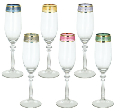 (D) Champagne Glasses 6-Pc Set Of 9