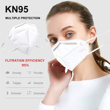 Reusable KN95 Face Masks, Filtered Protection Facial Mask White - 2 PC