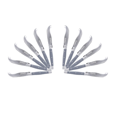 (D) Laguiole Mini Cheese Knife Set 6 Inch, Stainless Steel, Vintage (12, Gray)