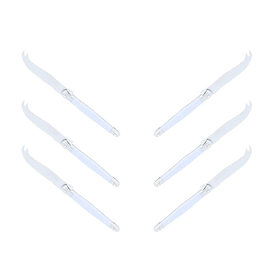 (D) Laguiole Mini Cheese Knife Set 6 Inch, Stainless Steel, Vintage (6, Lavender)