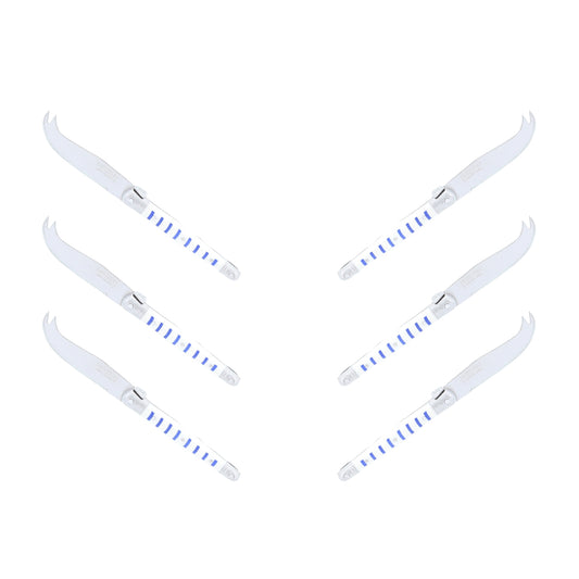 (D) Laguiole Mini Cheese Knife Set 6 Inch, Stainless Steel, Vintage (6, Mariniere)