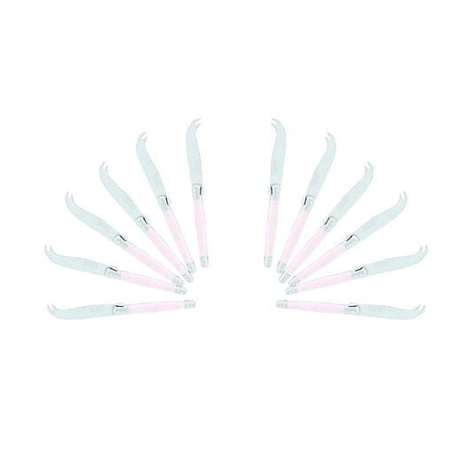 (D) Laguiole Mini Cheese Knife Set 6 Inch, Stainless Steel, Vintage (12, Pink)