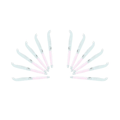 (D) Laguiole Mini Cheese Knife Set 6 Inch, Stainless Steel, Vintage (12, Pink)