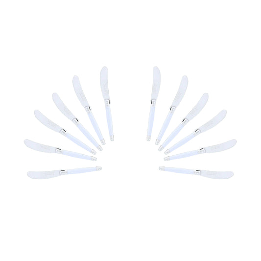 (D) Cheese Knives Butter Spreader Stainless Steel Knife Set Laguiole (12, Lavender)