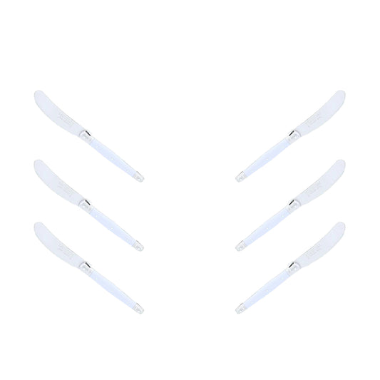 (D) Cheese Knives Butter Spreader Stainless Steel Knife Set Laguiole (6, Lavender)