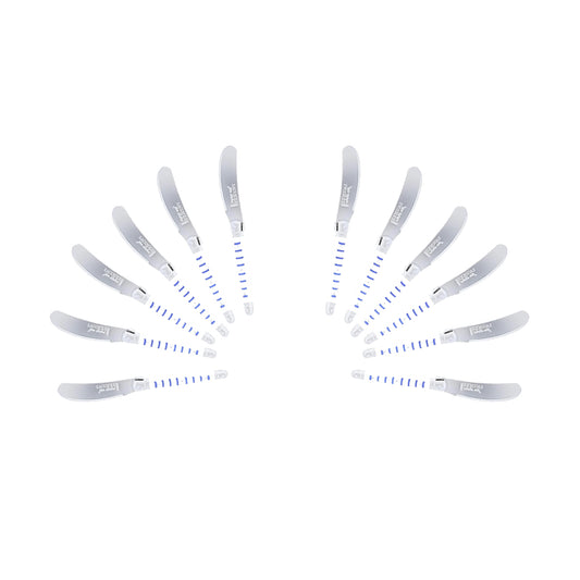 (D) Cheese Knives Butter Spreader Stainless Steel Knife Set Laguiole (12, Mariniere)