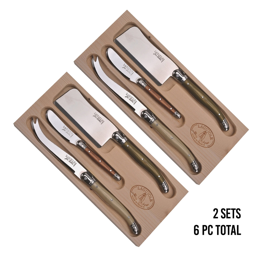 (D) Charcuterie Board Accessories Cheese Spreader Knife Laguiole 2 Set (Minaral)