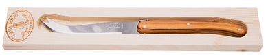 (D) Laguiole French Hand Made Rustic Olive Wood Cheese Knife in a Box, Vintage