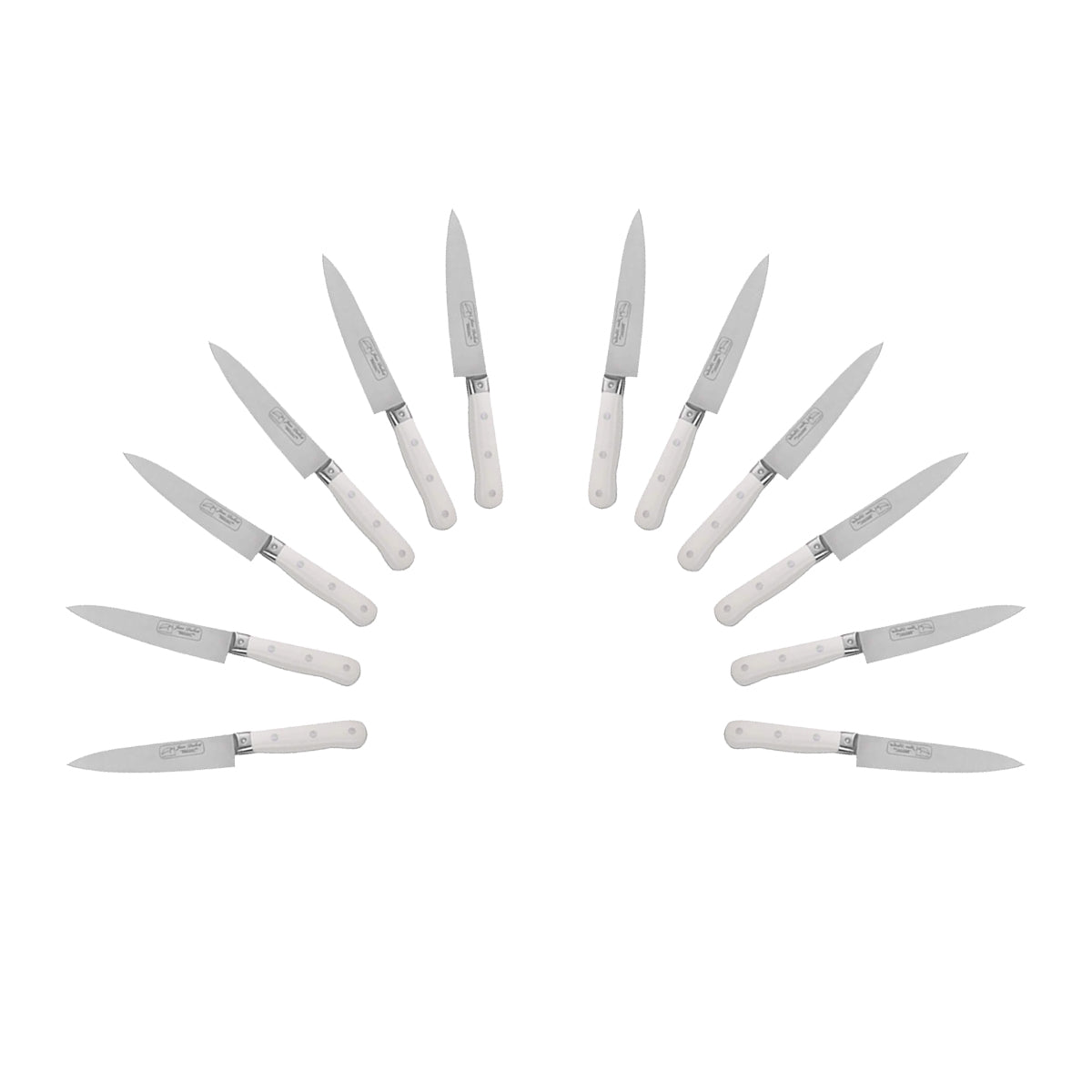 (D) Kitchen Knife Laguiole French Hand Made Pradel, Vintage (12 PC White)