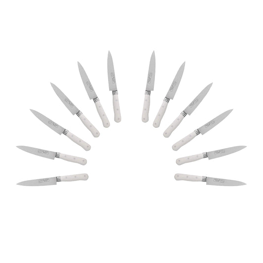 (D) Kitchen Knife Laguiole French Hand Made Pradel, Vintage (12 PC White)