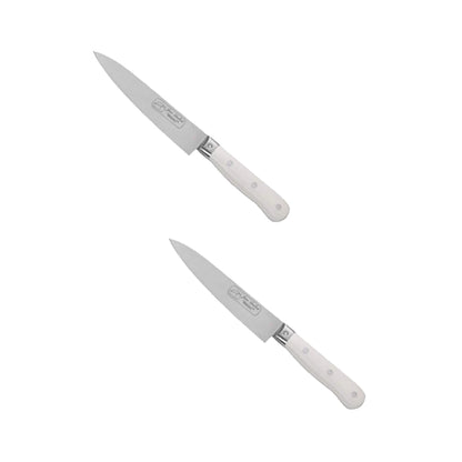 (D) Kitchen Knife Laguiole French Hand Made Pradel, Vintage (2 PC White)