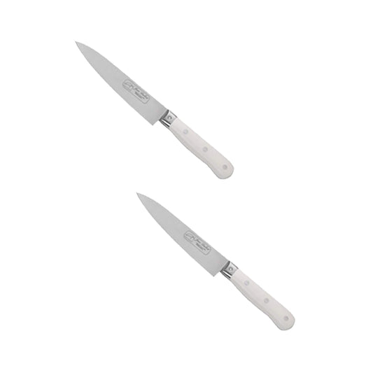 (D) Kitchen Knife Laguiole French Hand Made Pradel, Vintage (2 PC White)