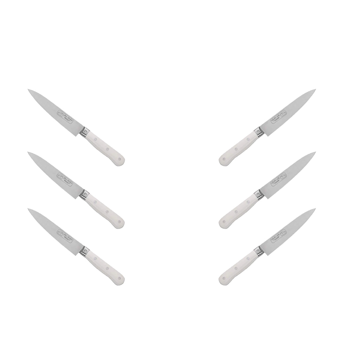 (D) Kitchen Knife Laguiole French Hand Made Pradel, Vintage (6 PC White)