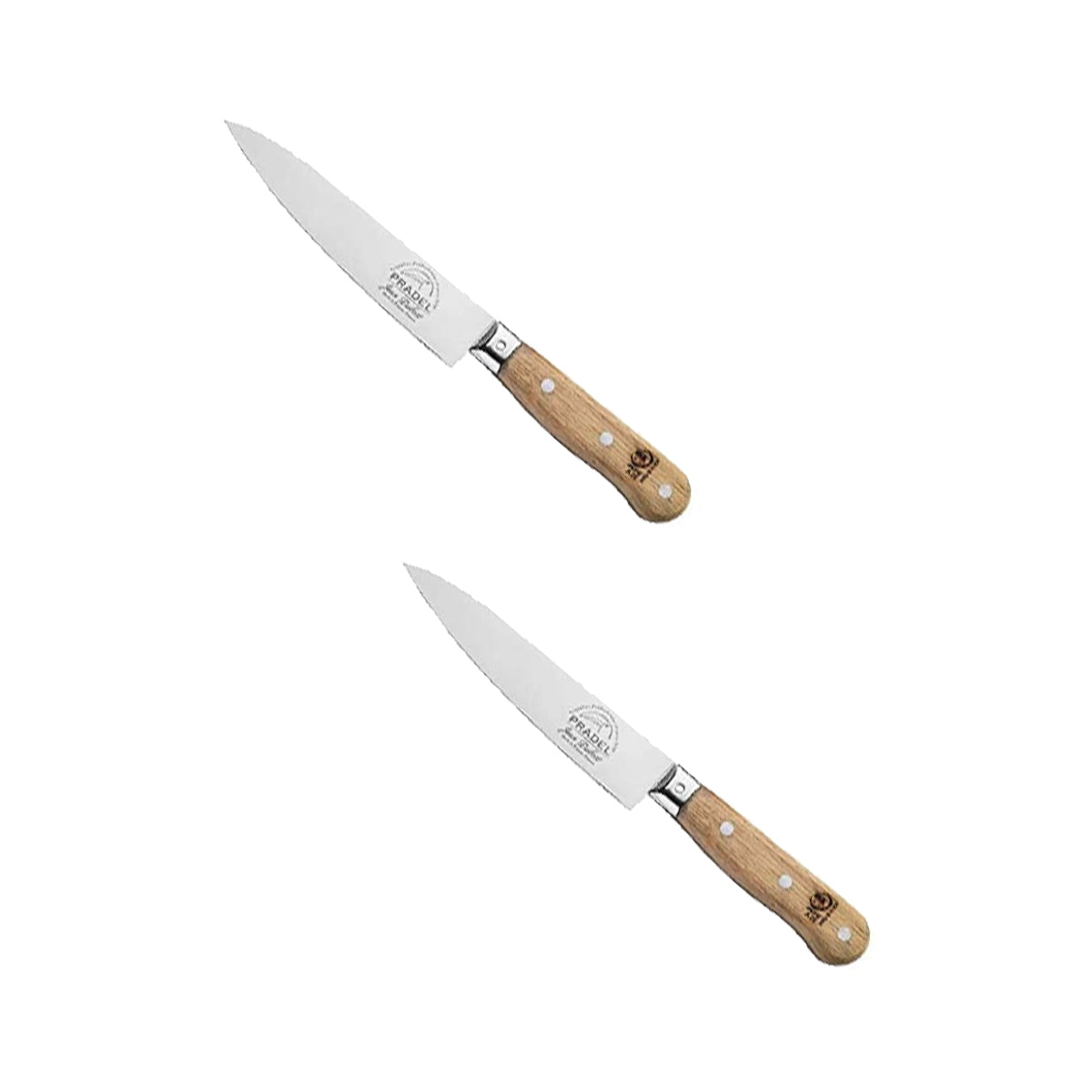 (D) Kitchen Knife Laguiole French Hand Made Pradel, Vintage (2 PC Wood)