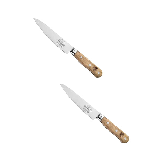 (D) Kitchen Knife Laguiole French Hand Made Pradel, Vintage (2 PC Wood)