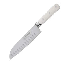 (D) Santoku Knife Laguiole French Hand Made, Vintage (12, White)