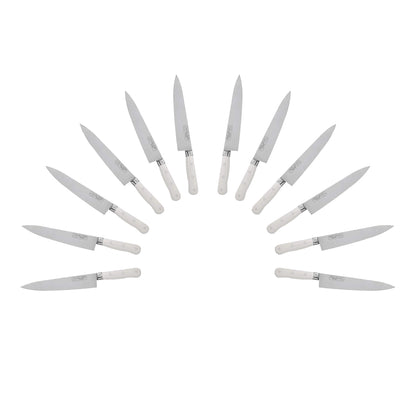 (D) Chef Knife Laguiole French Hand Made Pradel 1920, Vintage (12, White)