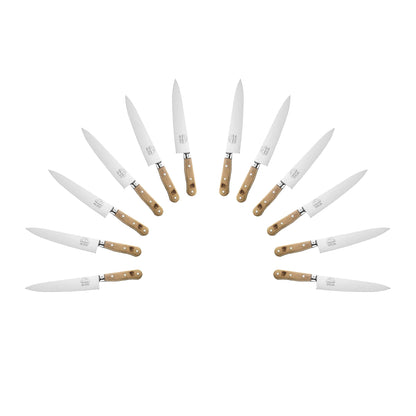 (D) Chef Knife Laguiole French Hand Made Pradel 1920, Vintage (12 PC Wood)