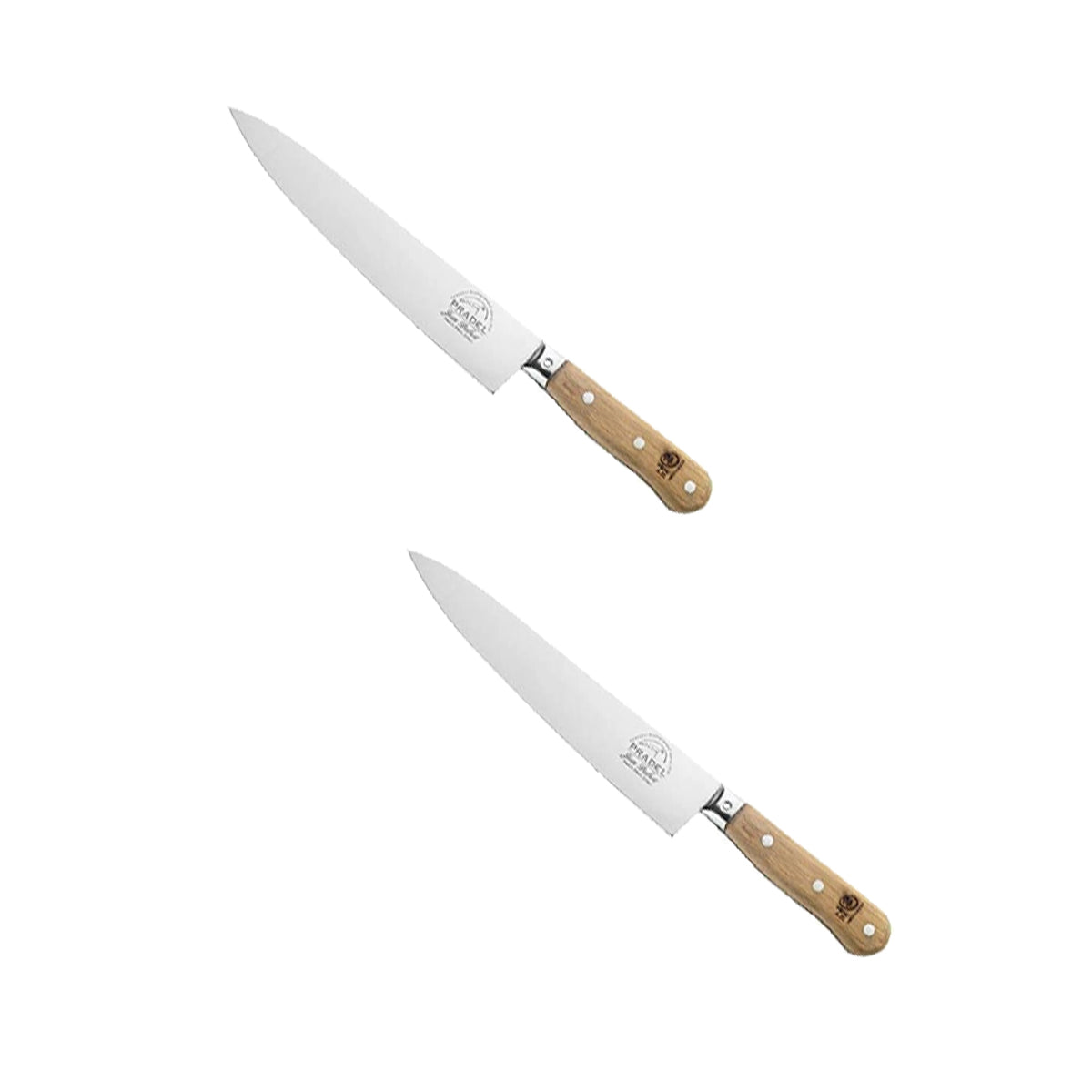 (D) Chef Knife Laguiole French Hand Made Pradel 1920, Vintage (2 PC Wood)