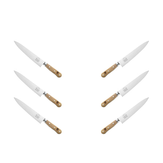 (D) Chef Knife Laguiole French Hand Made Pradel 1920, Vintage (6 PC Wood)