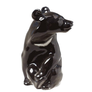 (D) Royalty Porcelain Lomonosov Animal Figurine Himalayan Black Bear 5''