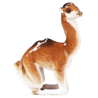 (D) Royalty Porcelain Lomonosov Animal Figurine Orange Camel 6 1/4 inch