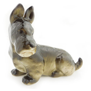 (D) Royalty Porcelain Lomonosov Animal Figurine Scotch Terrier Dog 5 1/2