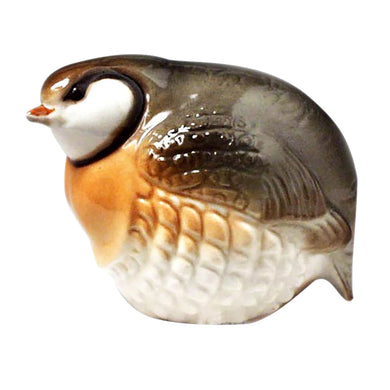 (D) Royalty Porcelain Lomonosov Animal Figurine Brown Stone Pat Bird 2 inch