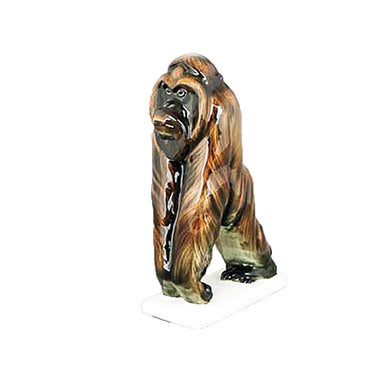 (D) Royalty Porcelain Lomonosov Animal Figurine Brown Orangutan 8 Inch