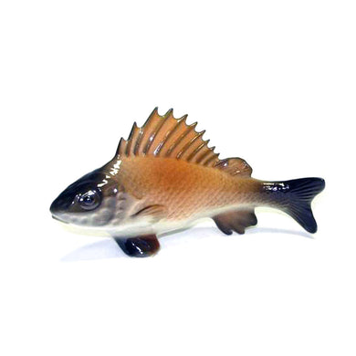 (D) Royalty Porcelain Lomonosov Animal Figurine Ruff Fish Brown 5.2 Inch